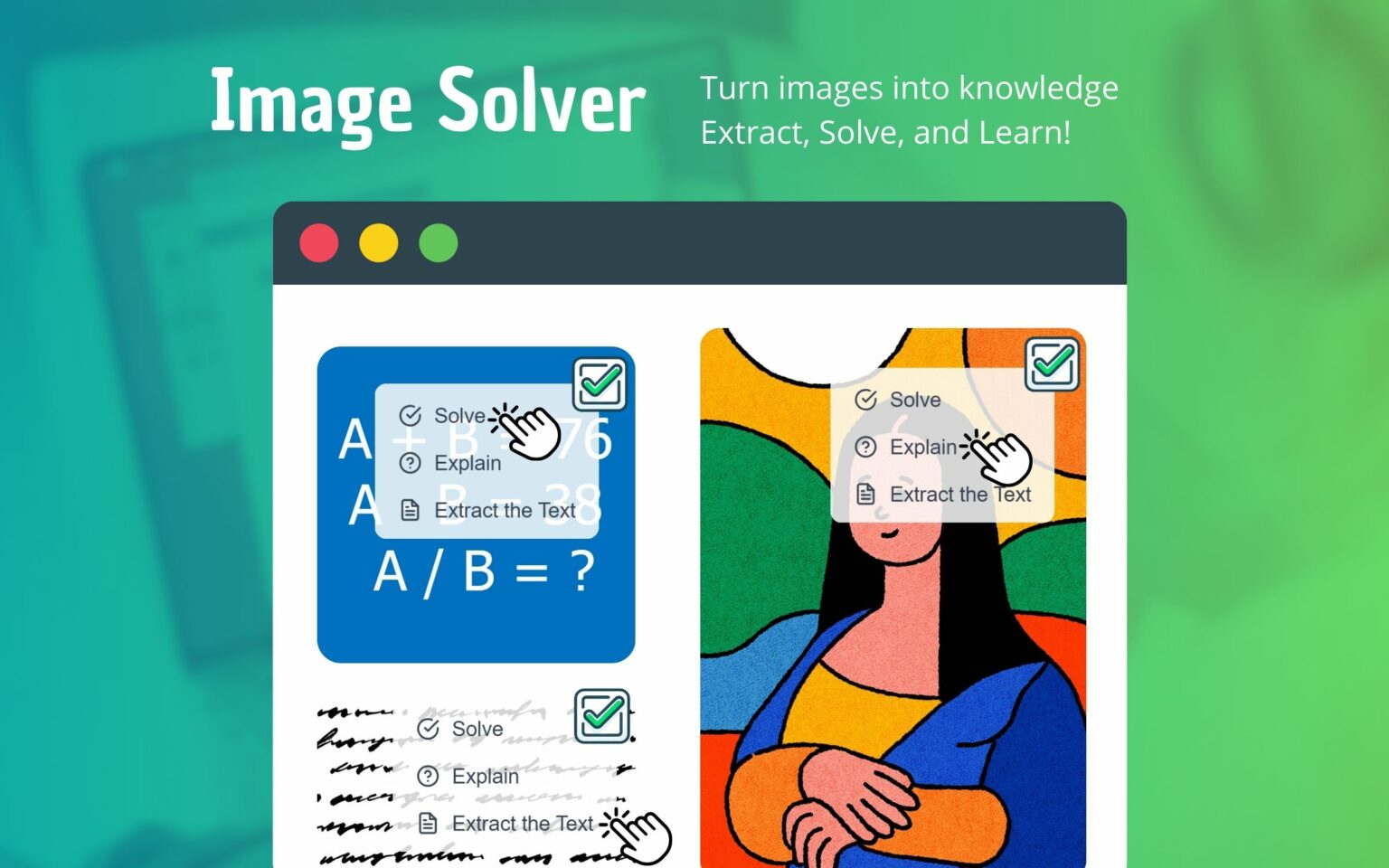 Instant Homework solutions with photo solver feature